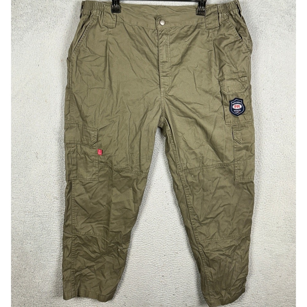Bocomal FR Field Pants Men 42X30 Olive Green Flame Resistant Cargo CAT2 Workwear
